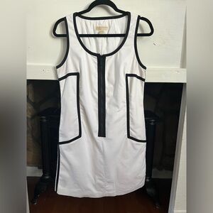 Michael Kors Women’s Two Tone White/Black Zipper Dress Lined Size 10